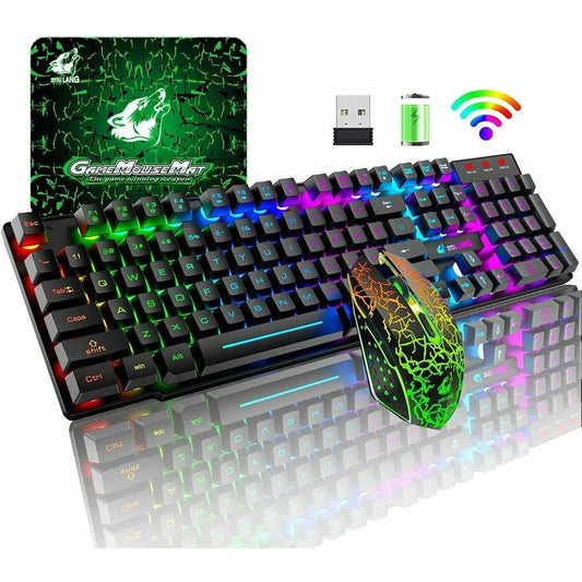Gaming LED Backlight USB Keyboard and Mouse Set