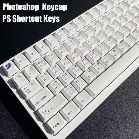 Mechanical Keyboard PS Photoshop Style Keycap Minimalist White light - GENESIZ GAMING
