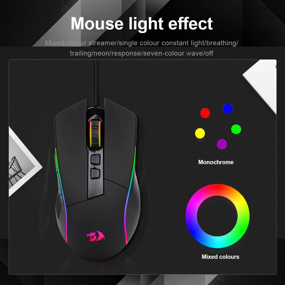 REDRAGON Lonewolf G105 RGB USB Wired Gaming Mouse - GENESIZ GAMING