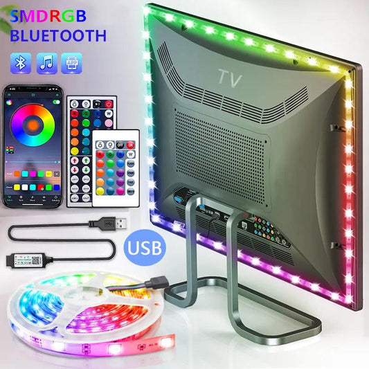 USB LED Strip Light Tape 2835 Bluetooth SMD 5V USB RGB Lights Flexible LED Lamp Tape Ribbon RGB Self-adhesive TV Desktop Diode - GENESIZ GAMING