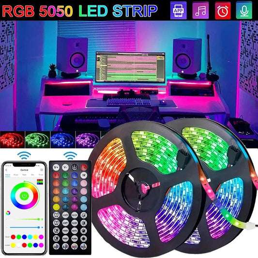USB LED Strip Lights RGB 5050 Led Light Bluetooth App Control Flexible LED Lamp Ribbon For Room Decor TV BackLight Diode Tape - GENESIZ GAMING